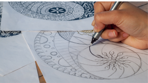 creative way for an HSP to calm down using mandalas