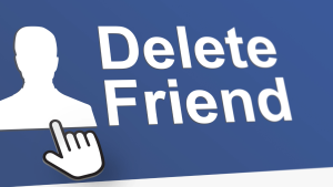 "Delete friend" image conveying one way to offset social media harms as an HSP